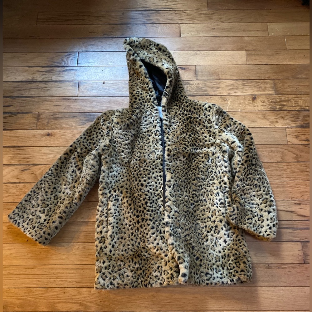 Faux fur hooded jacket